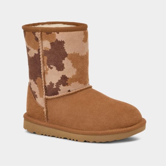 UGG $170 Classic Short Jagged Camo Chestnut Sz 9 NIB! - Picture 2 of 4